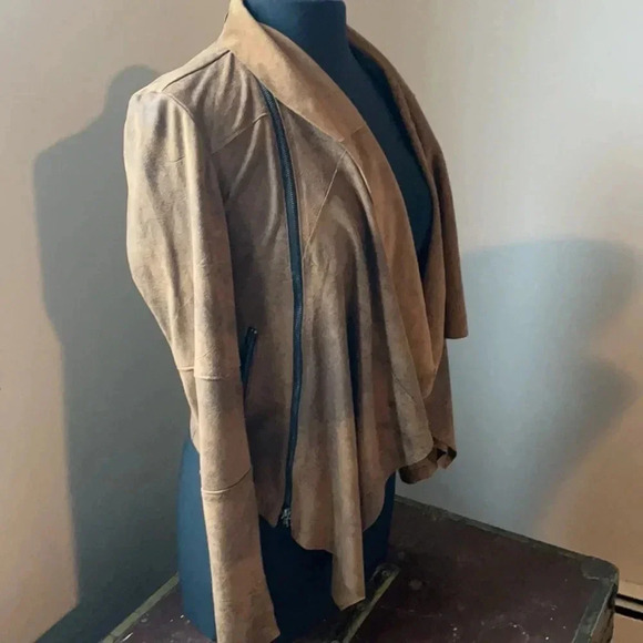 Dex Saddle Colored Suede Jacket S - Picture 2 of 7